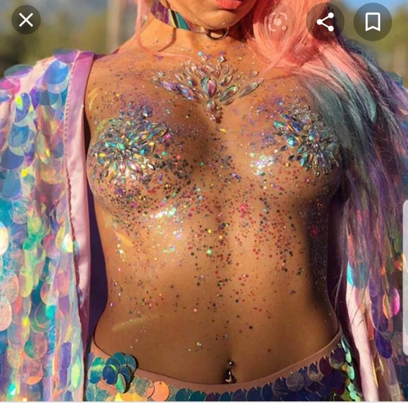 🐳7 for $20 Breast Jewels Stickers Nipple Reusable - Picture 2 of 7